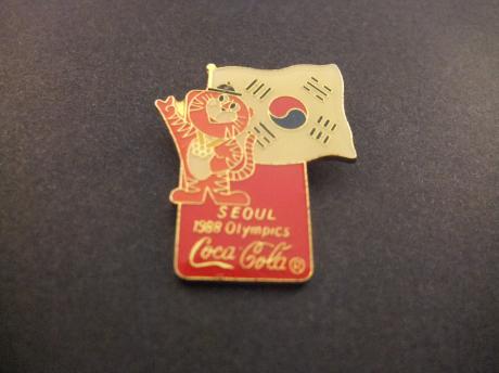 Olympische Spelen Seoul 1988 mascotte sponsor Coca Cola